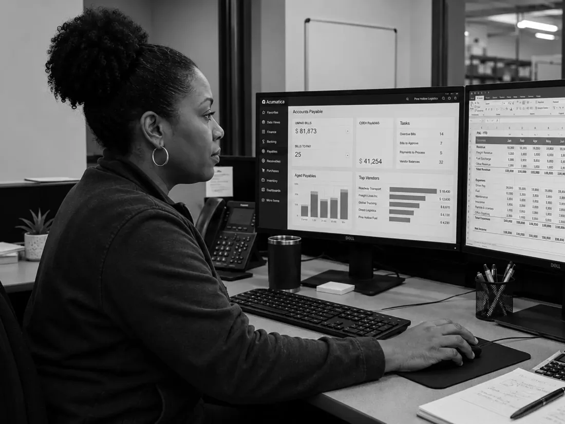A finance team working from scattered documents and inboxes instead of one source of truth